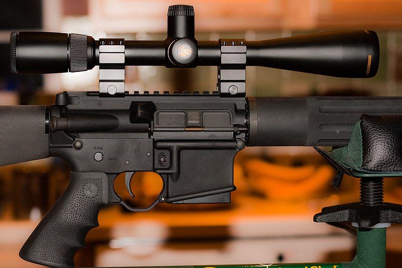 AR-15 With Mid-Range Nikon Scope