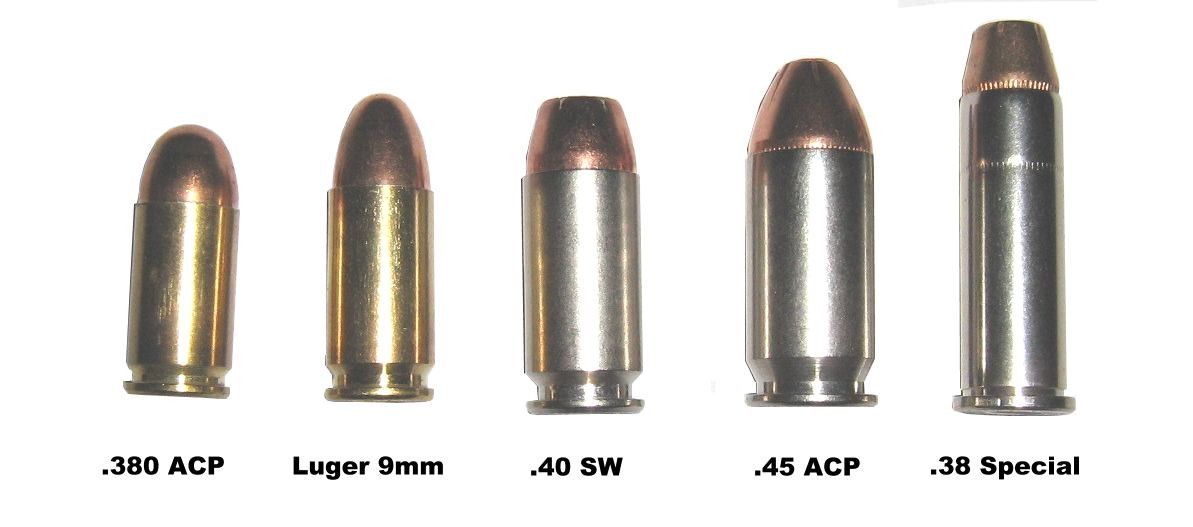 380 vs 9mm vs 40sw vs 45 acp vs 38 spl.