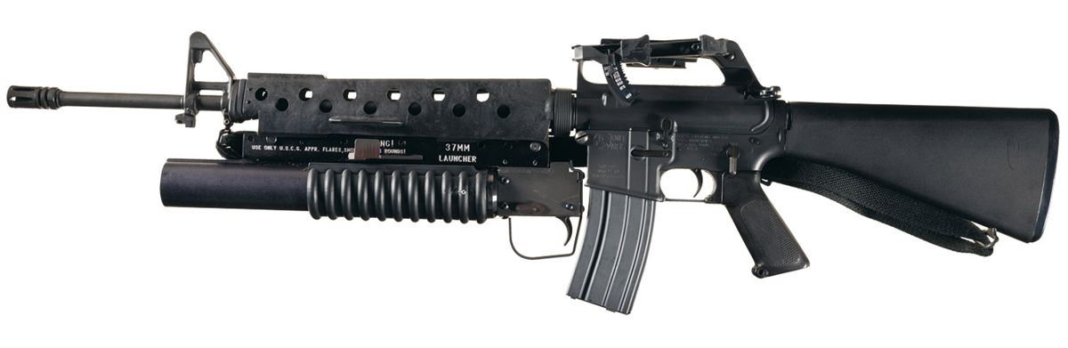 AR-15 with grenade launcher.