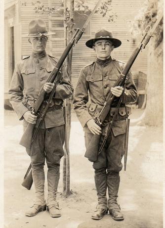 WWI U.S. Soldiers with M1917 Enfield Rifles