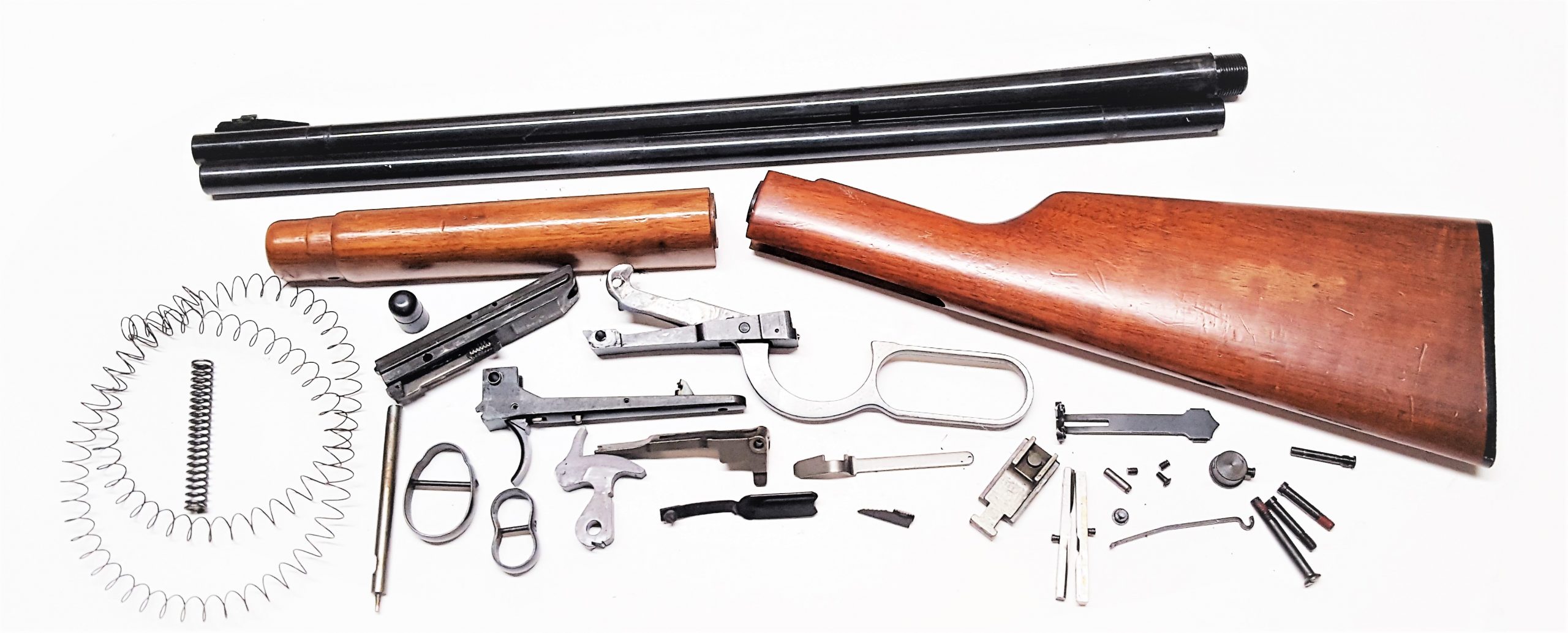 Completely disassembled Winchester Model 1894