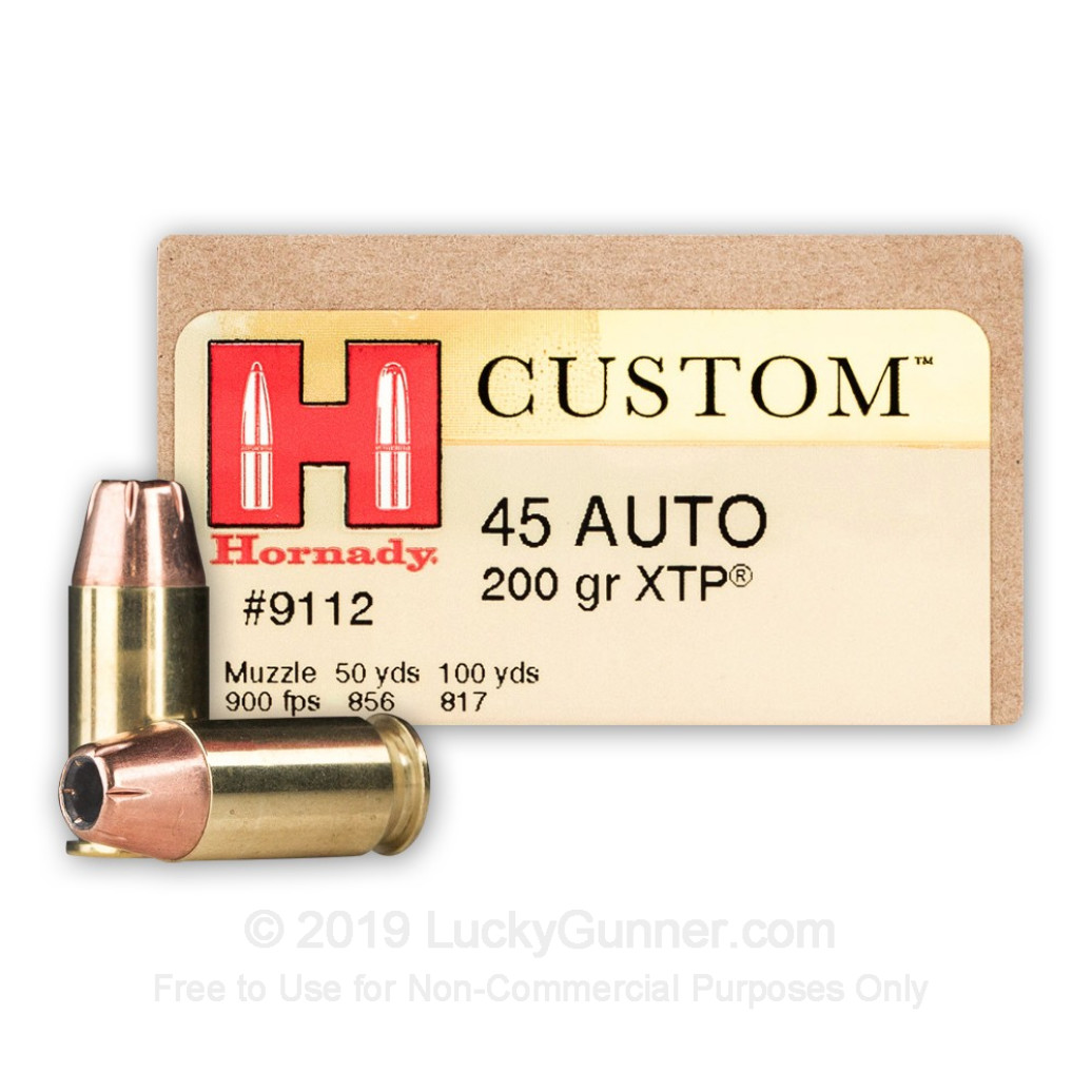 Hornady Custom .45 ACP 200 gr XTP